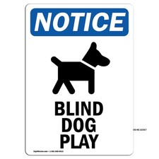 Blind Dog At Play With Symbol