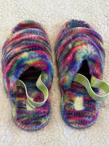 Ugg fluff slide slipper tie - fluff,