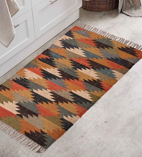 Kilim rug natural handwoven - rug,