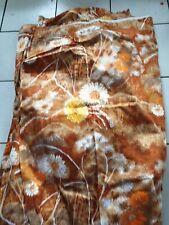 VINTAGE RETRO Brown Orange Floral Curtains W 108 " L 84"