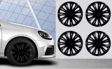WHEEL TRIM HUB CAP PLASTIC COVERS FULL SET SPARK BLACK 13/14/15/16 INCH