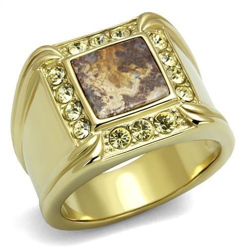 Mens gold ring semi precious - gold, h