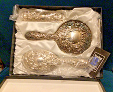 Vintage Boxed Sterling Silver Dressing Table Set. Broadway & Co. Birmingham 1984