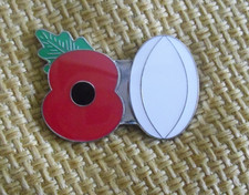 Remembrance Rugby Pin Badge