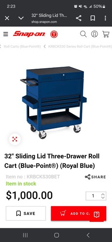 Blue point sliding lid - 32",