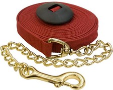 Poly Lunge Line with Chain 25 Feet and Rubber Stopper