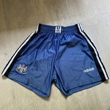 VINTAGE NEWCASTLE UNITED AWAY FOOTBALL SHORTS 1996-1997 ADIDAS MENS" 36 size L