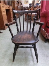 Vintage Wooden childs /big Dolls/bears Painted Spindle Back boho 1900's chair