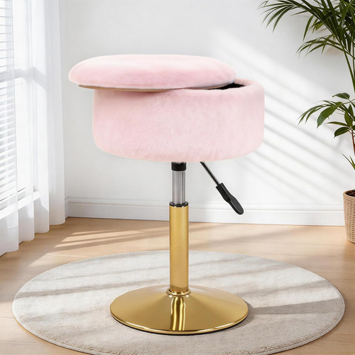 Gold vanity stool with - gold,