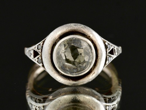 10ct georgian rose cut diamond - 10ct,