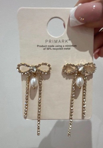 Primark gold tone bow - gold,