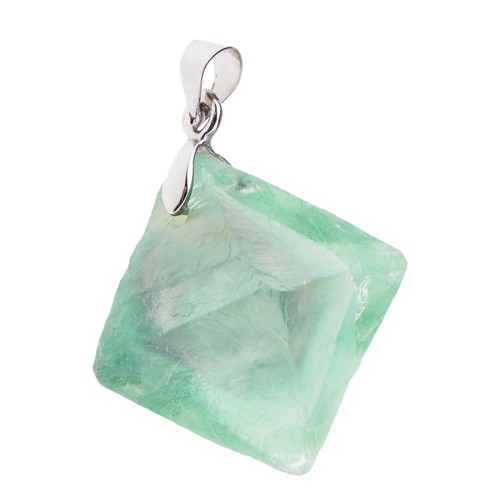 Fluorite necklace natural - fluorite,