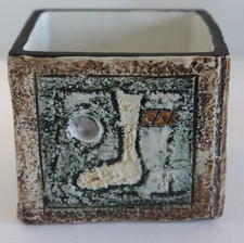 Troika Pottery Cube Vase