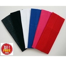 8cm WIDE STRETCHY KYLIE ALICE BAND YOGA HAIRBAND HEADBAND LADIES GIRLS SPORTS