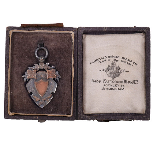 Silver medal gold fob - gold,