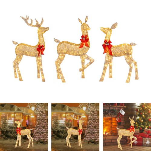 Christmas reindeers with red - christmas,