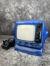 Tobishika Portable 5.5" Black & White Blue Transparent TV With AM/FM Radio 