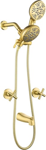 Brushed gold handle shower - gold,