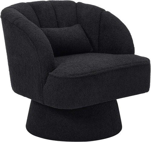 Velvet swivel barrel chair - velvet,