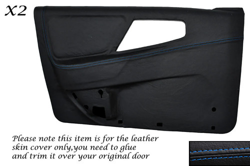 Blue stitching front door - 2x,