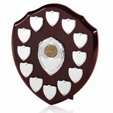Personalised The Multi Sport 12 Year Annual Wooden Shield Award Trophy, Engraved