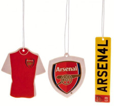 ARSENAL FC 3pk CAR AIR FRESHENER ROOM OFFICE FOOTBALL ACCESSORY GIFT AFC