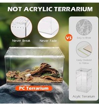 AZV Reptile Terrarium Tank (NEW), Reptile Enclosure for Small Pets