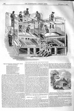 Original Old Antique Print