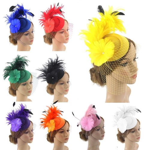 Party headwear mesh feather - party,