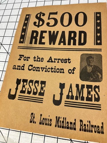 Jesse james antique wanted - jesse,