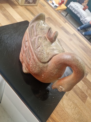 Vintage studio pottery duck - pottery,