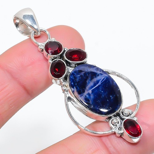 Sodalite garnet gemstone - garnet, 925