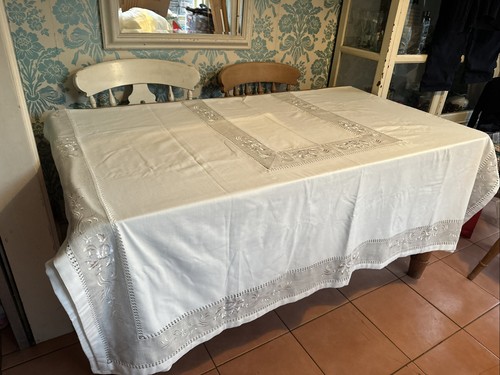 Antique tablecloth large