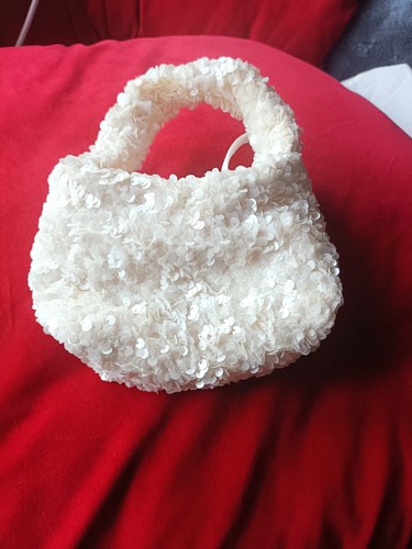 White cream sequinned - h&m, white/cream