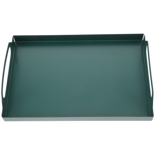 Reusable iron tea tray - iron, dark