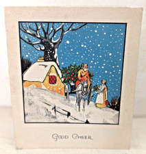 Vintage 1940's UNUSED Snowing