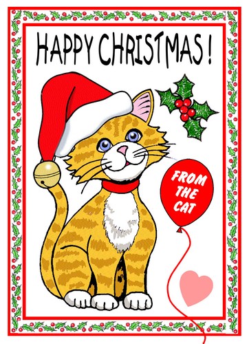 Ginger cat cartoon - cat,