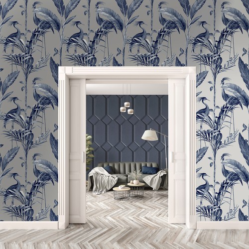 Navy blue metallic silver - metallic,