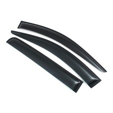 RD2913 BLACK WIND DEFLECTORS SET FOR MITSUBISHI L200 TRITON DOUBLE CAB 15-19