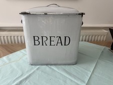 Vtg Enamel Bread Bin