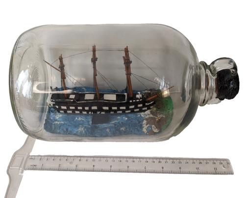 Vintage sail ship giant one - sail, in
