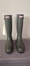 Mens Hunter Wellies Green High
