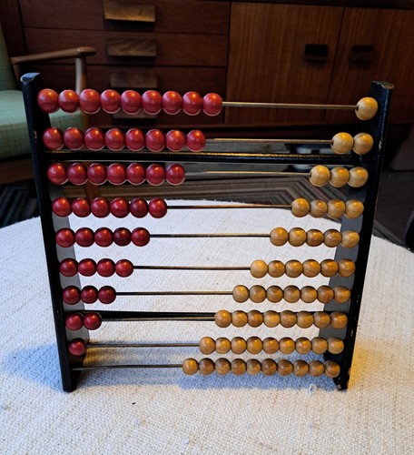Vintage wooden abacus with - wooden,
