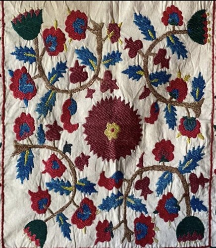 Uzbek suzani antique silk - uzbek,