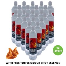 12 Litres Bio ethanol Fuel Clean Burn Bioethanol + FREE TOFFEE ODOUR SHOT !
