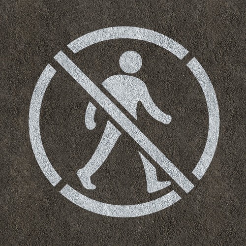 Pedestrians sign stencil - pedestrians,