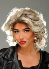 Womens 1950s Blonde Curly Sandy Wig