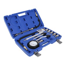 11Pcs Petrol Engine-Compression Tester Kit Fuel Cylinder Pressure Gauge Tool Set