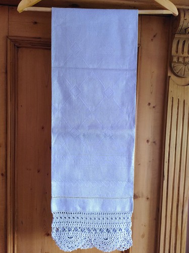 Light blue linen cotton - , towel