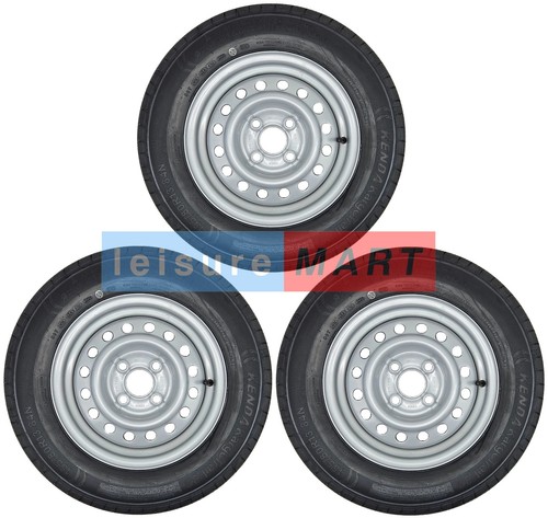 Three 155x13 trailer wheels - wheels, &